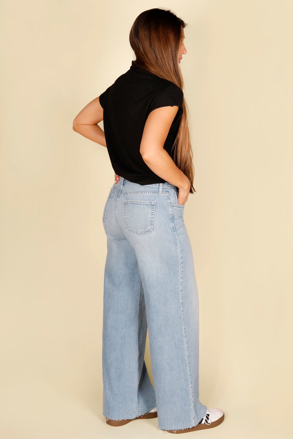 Super Wide Leg Light Denim