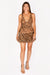 Nina Leopard Ruched Mini Dress