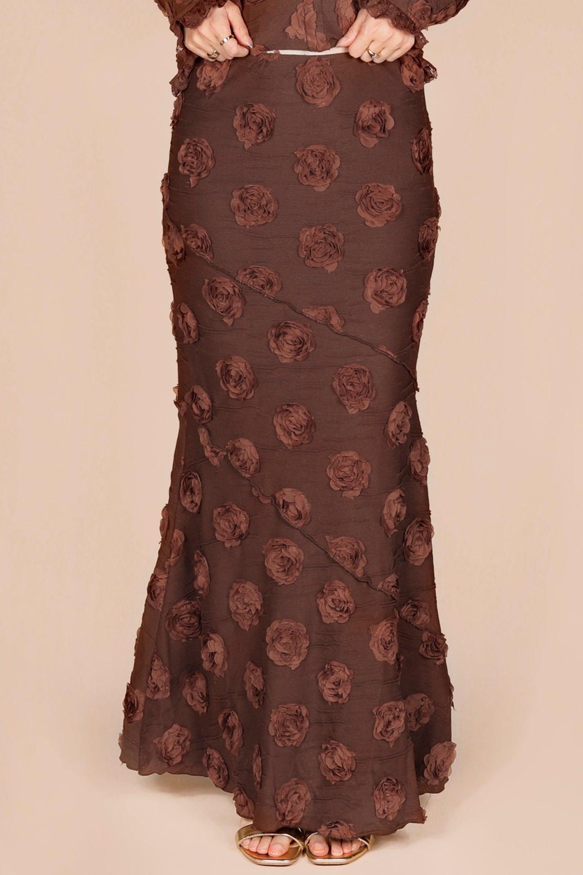 Caroline Coco Floral Embossed Skirt