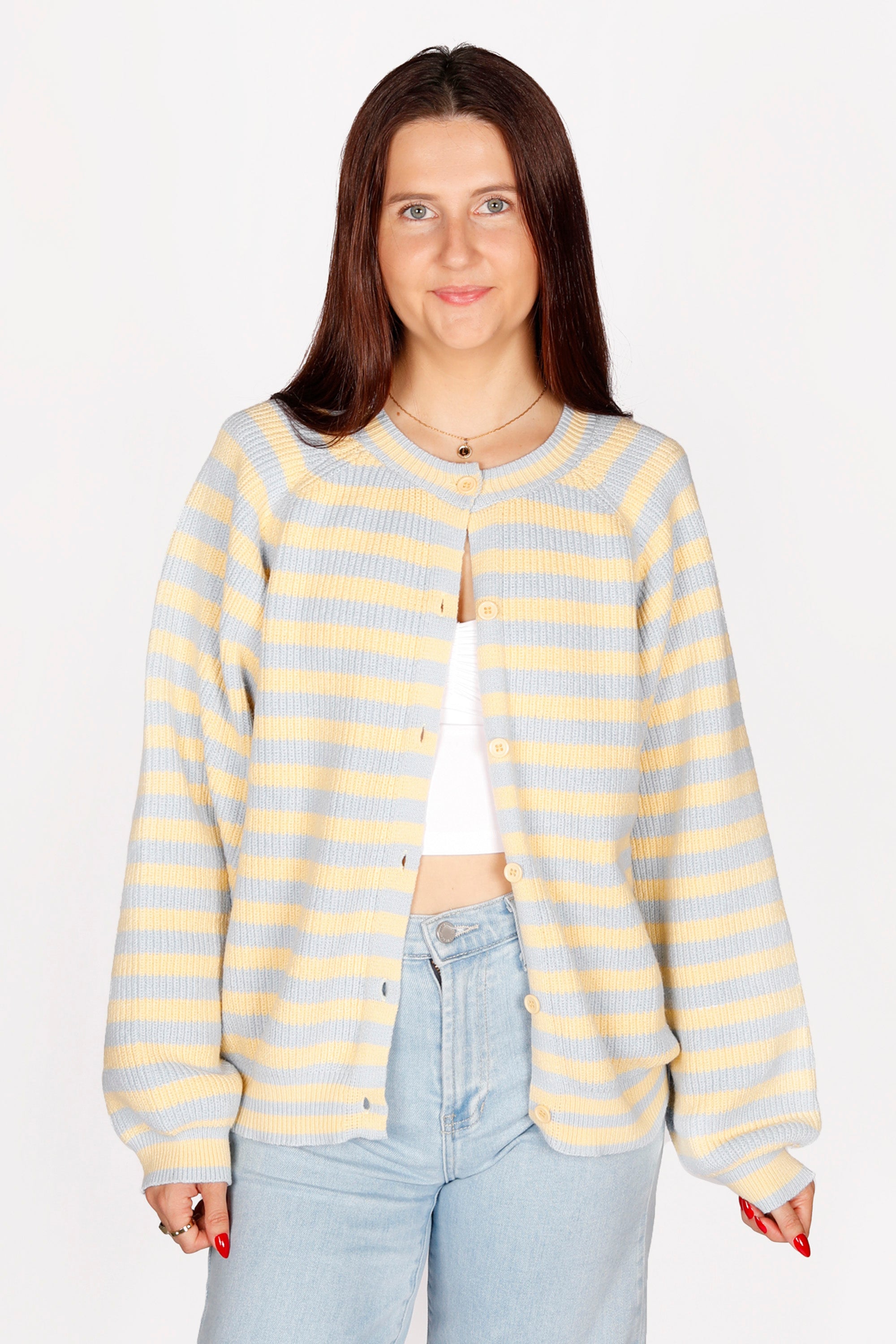 Brielle Blue & Yellow Cardigan