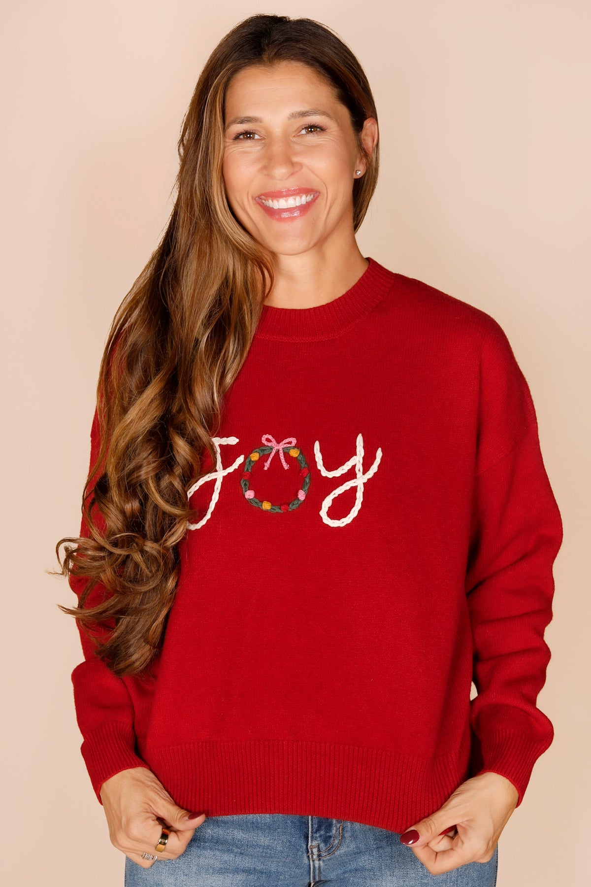 Joy Embroidered Sweater