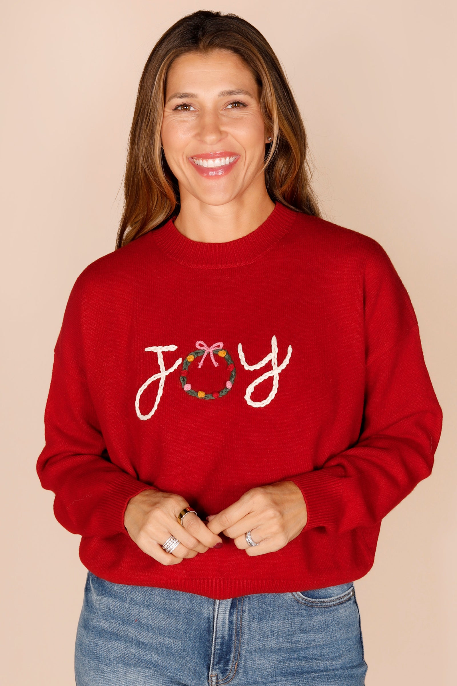 Joy Embroidered Sweater