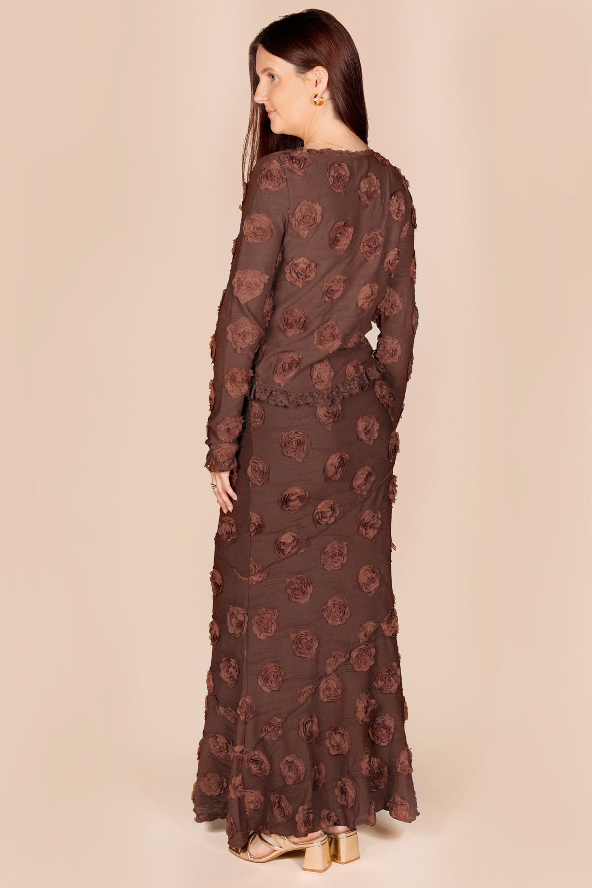 Caroline Coco Floral Embossed Skirt