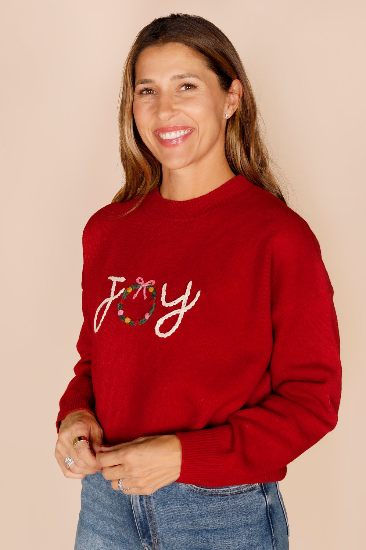 Joy Embroidered Sweater