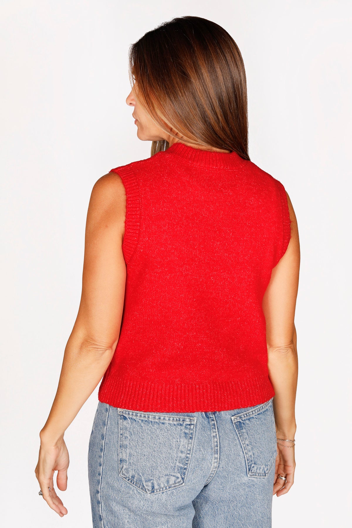 Charlotte Red Knit Top