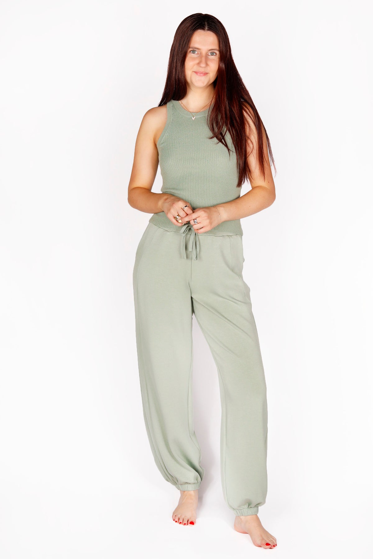 Sophie Sage Knit Tank - FINAL SALE