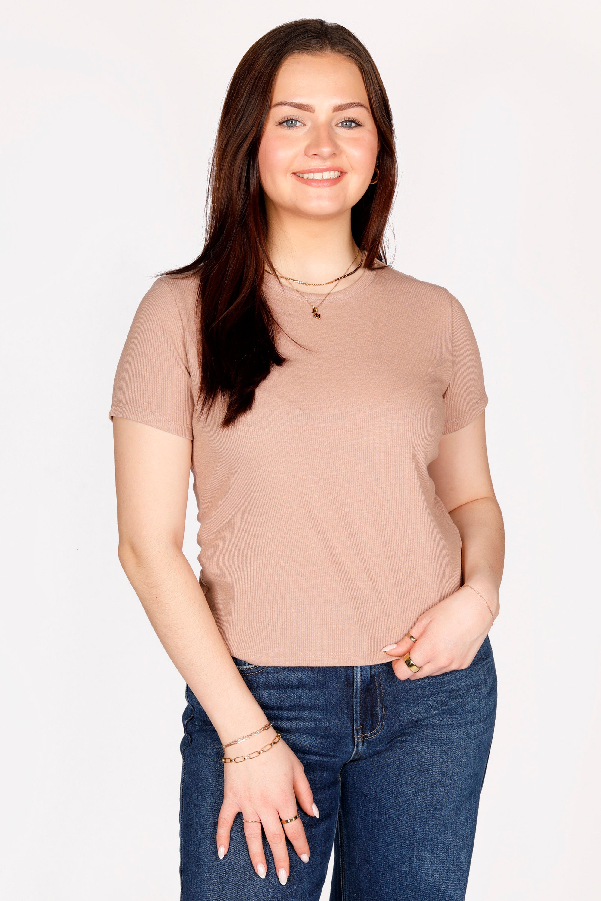 Jenna Mocha Basic Tee
