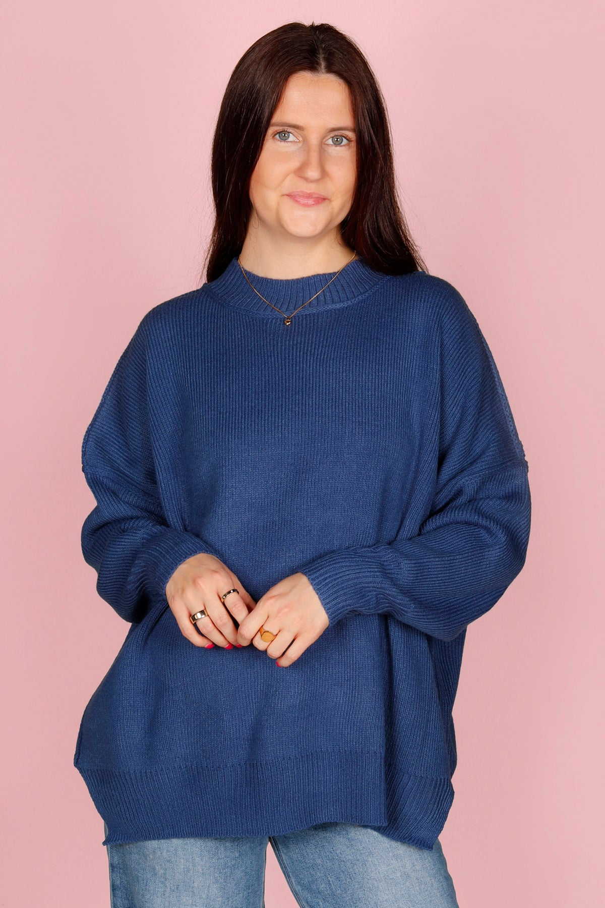 Deep Blue Oversized Sweater