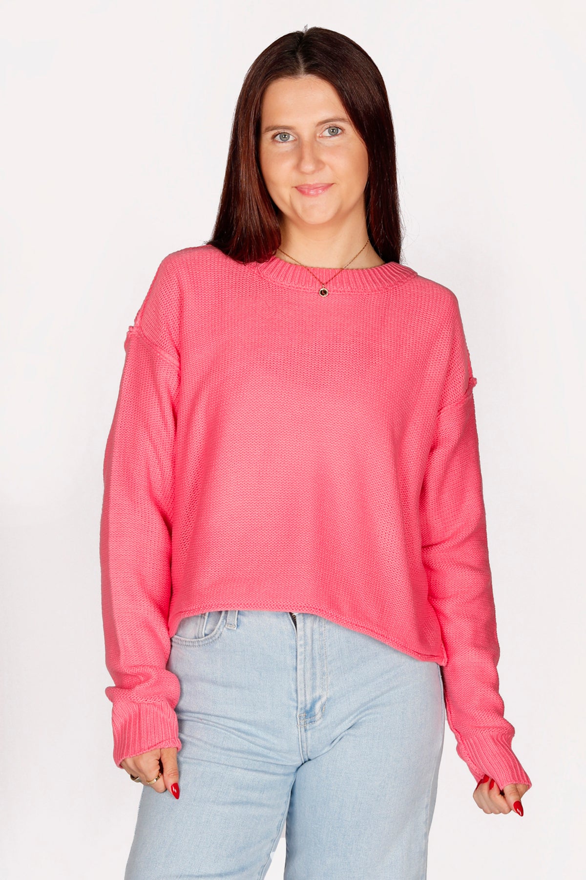 Lyndsay Coral Pink Sweater