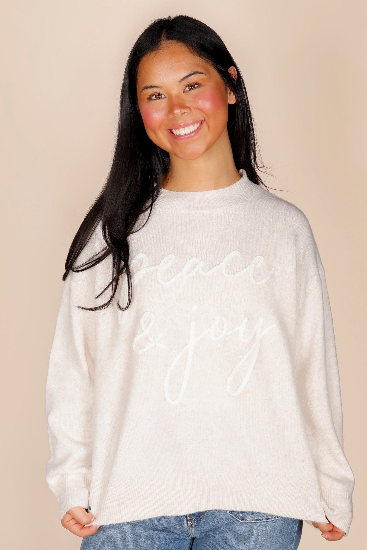 Peace &amp; Joy Cream Sweater
