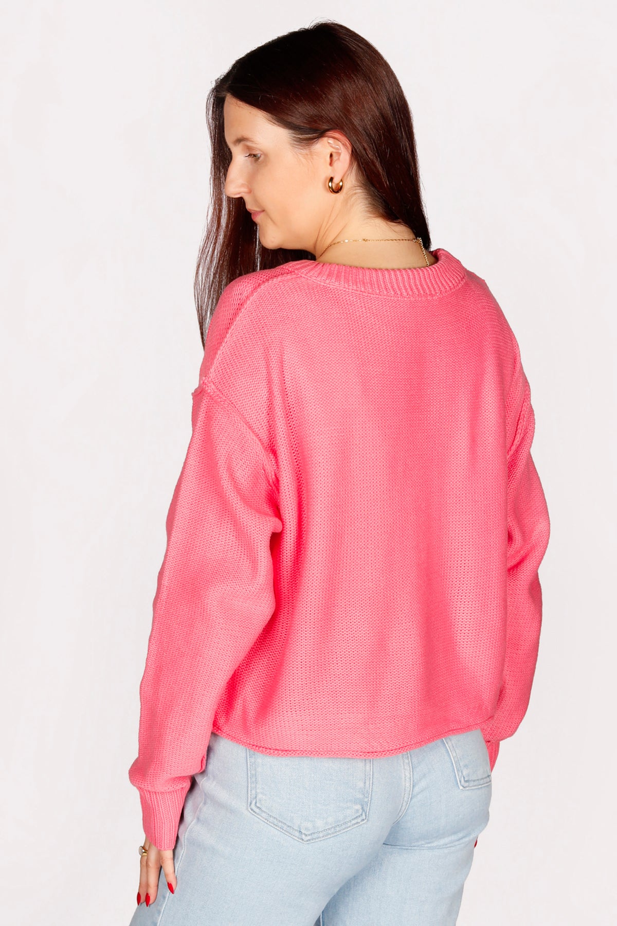 Lyndsay Coral Pink Sweater