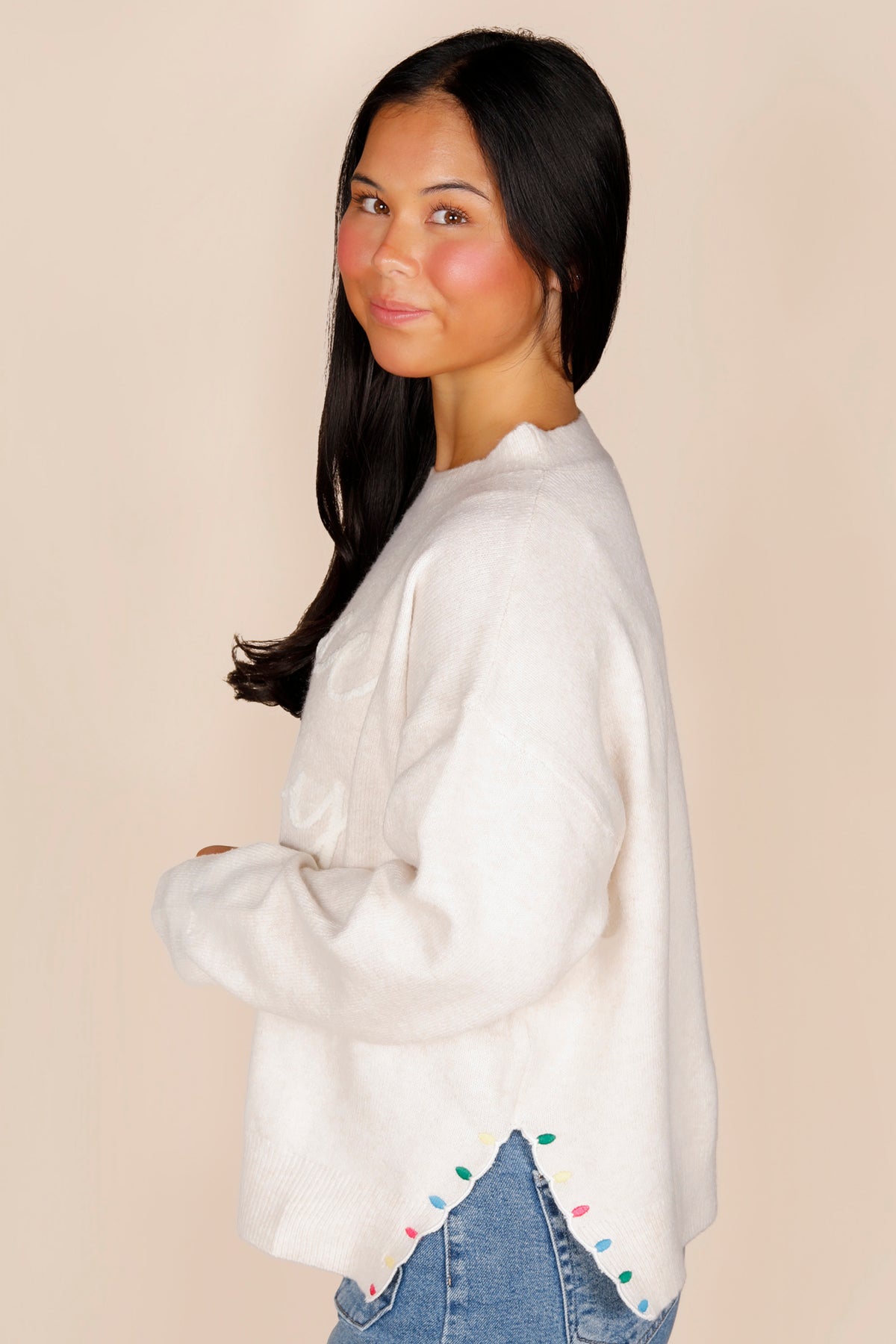 Peace &amp; Joy Cream Sweater