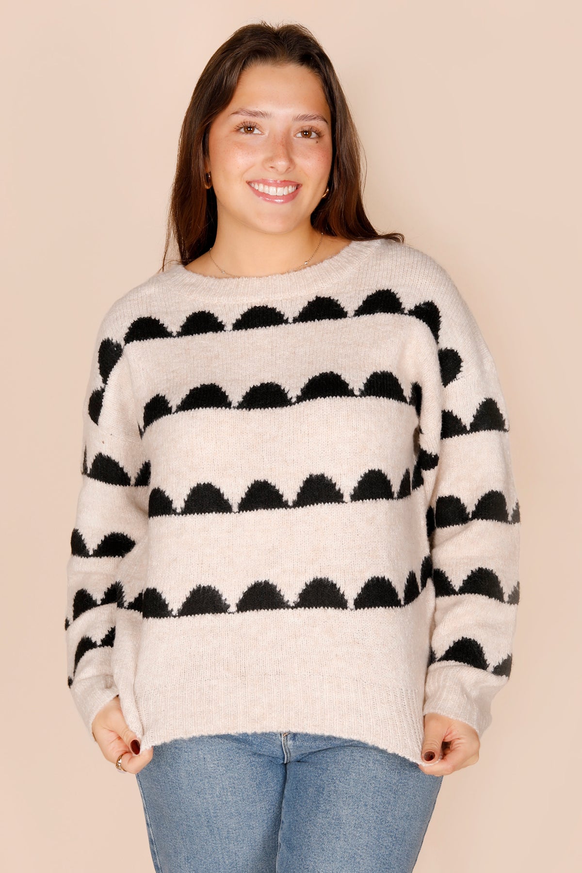 Flora Scalloped Sweater