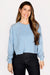 Julia Blue Raw Hem Sweatshirt