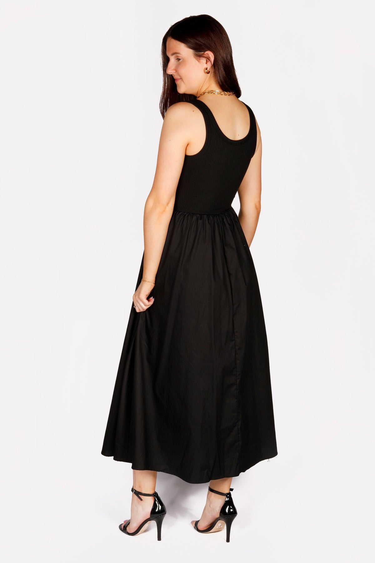 Valerie Black Midi Dress