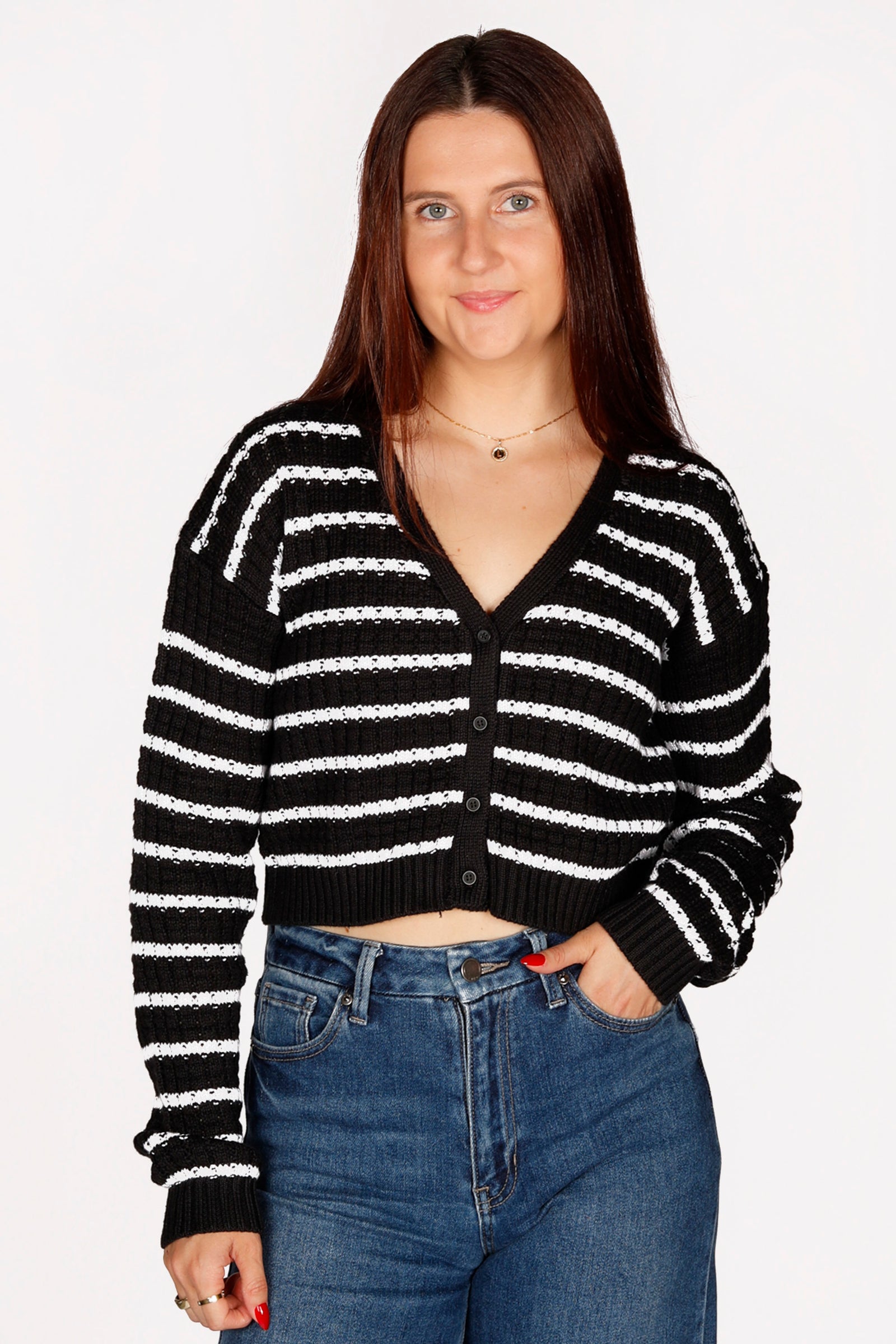 Daphne Striped Cardigan