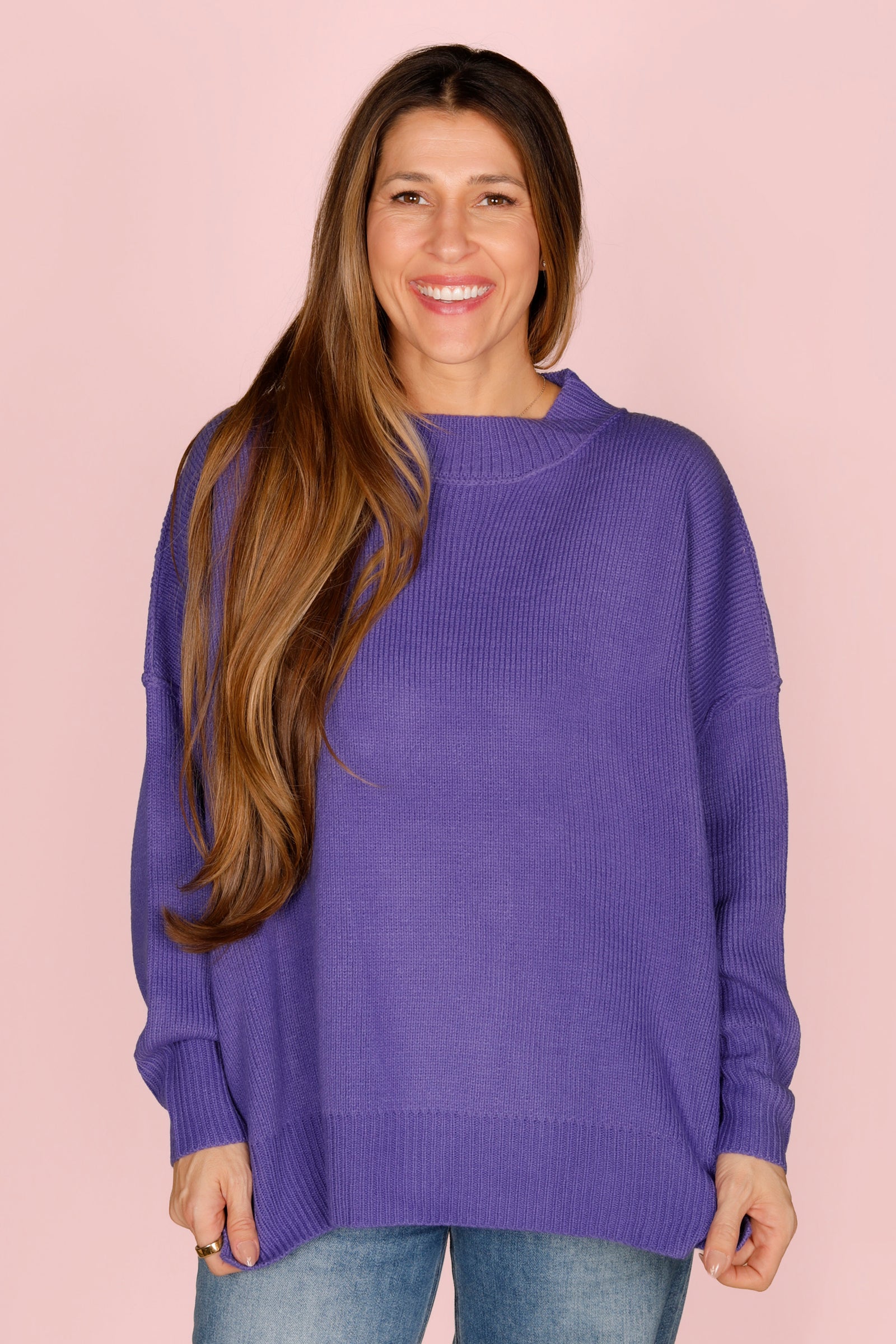 Violet Purple Oversized Sweater - FINAL SALE