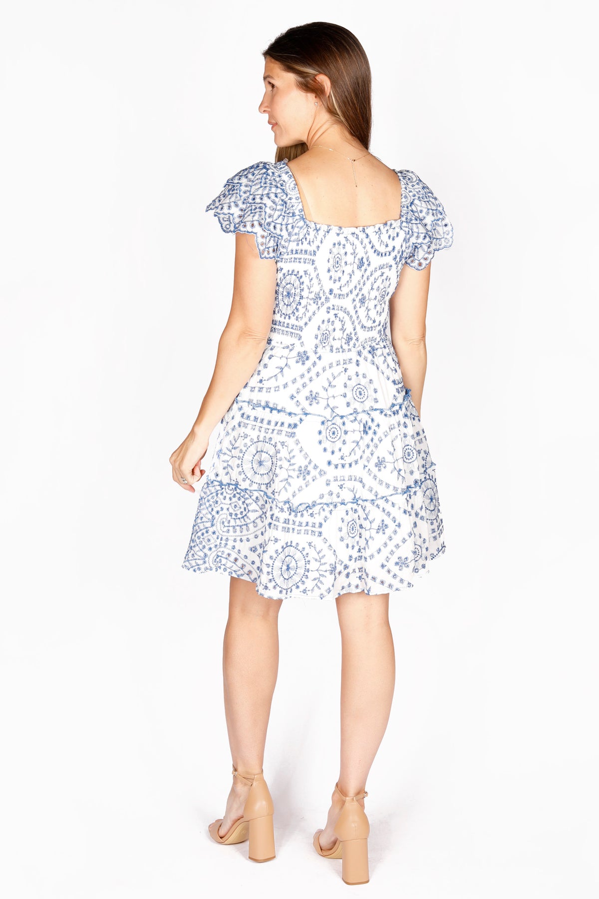 Sadie Blue Eyelet Dress - FINAL SALE