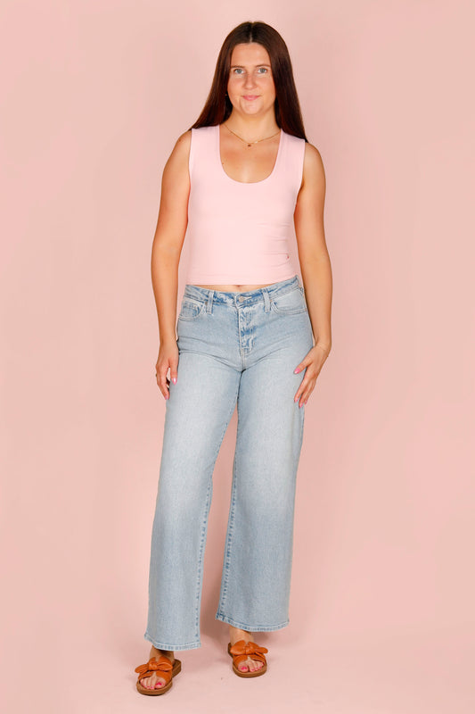 Mid Rise Slim Wide Leg Denim - FINAL SALE