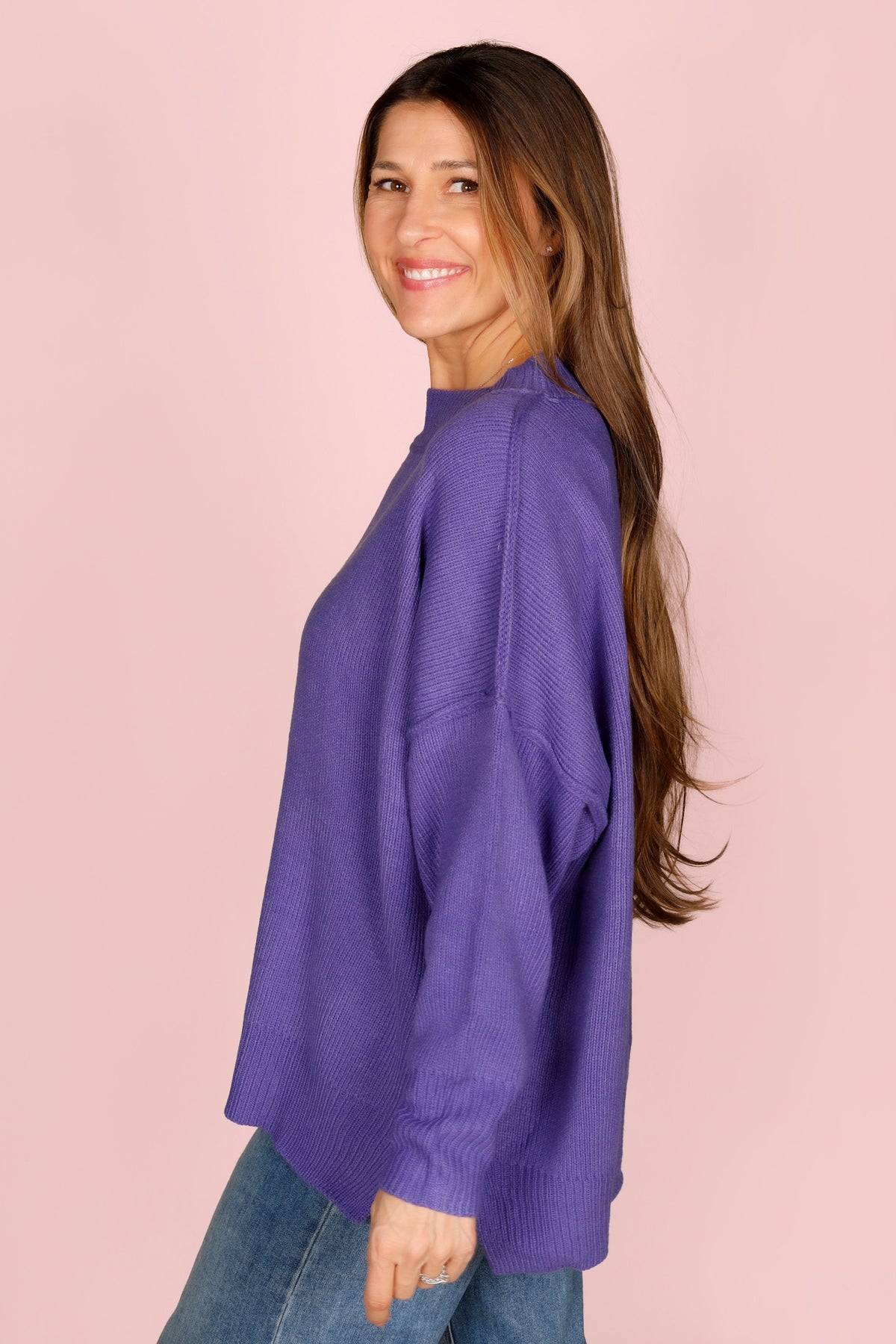 Violet Purple Oversized Sweater - FINAL SALE