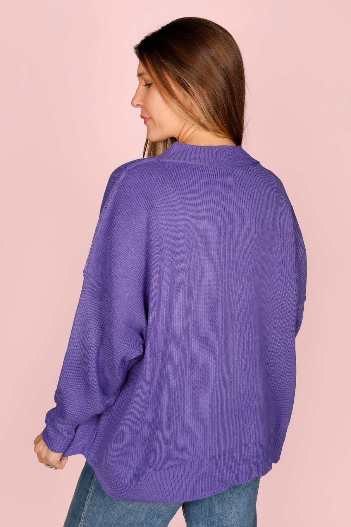 Violet Purple Oversized Sweater - FINAL SALE