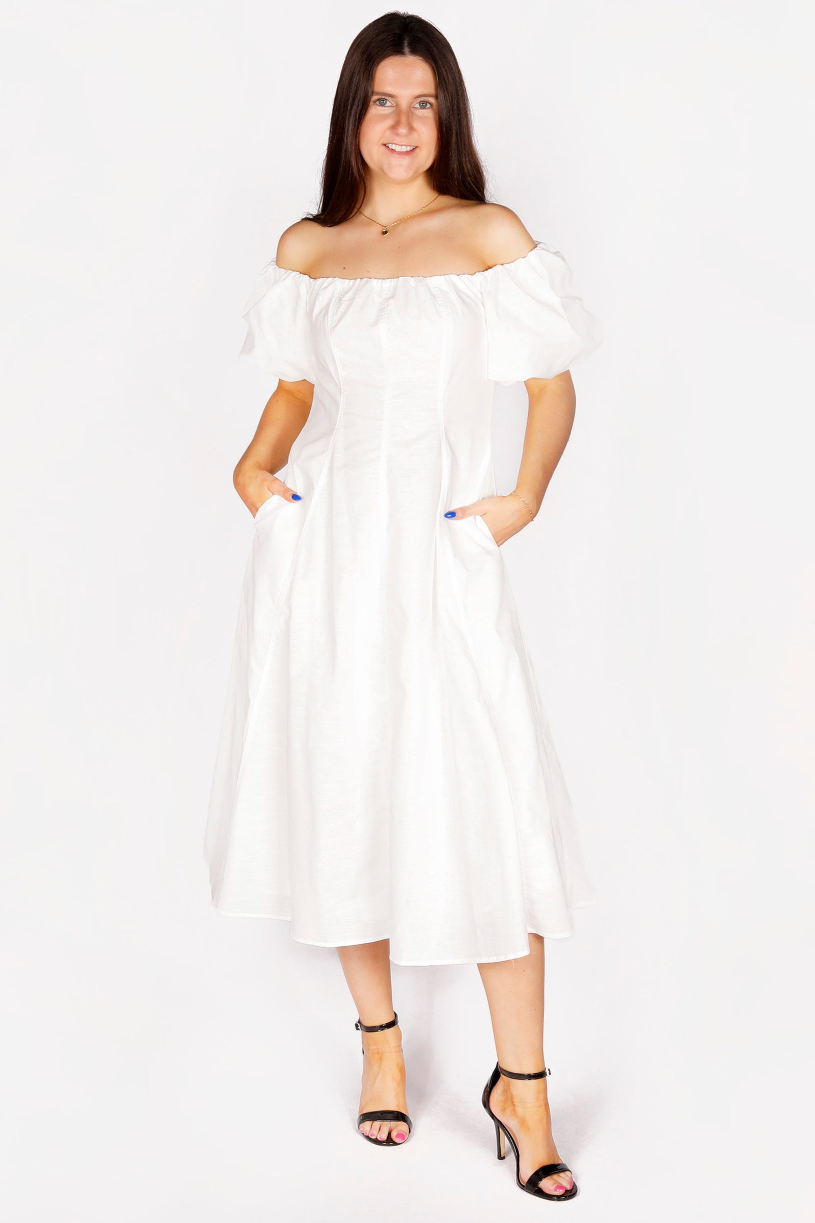 Clara Off The Shoulder Midi Dress