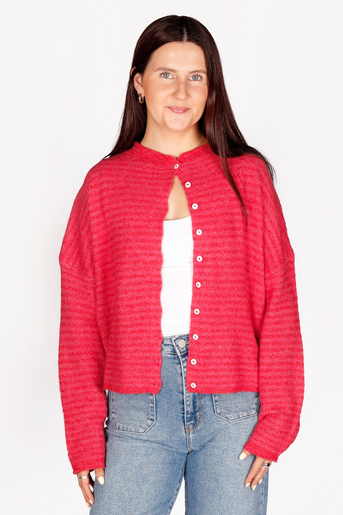 Piper Pink Cherry Cardigan