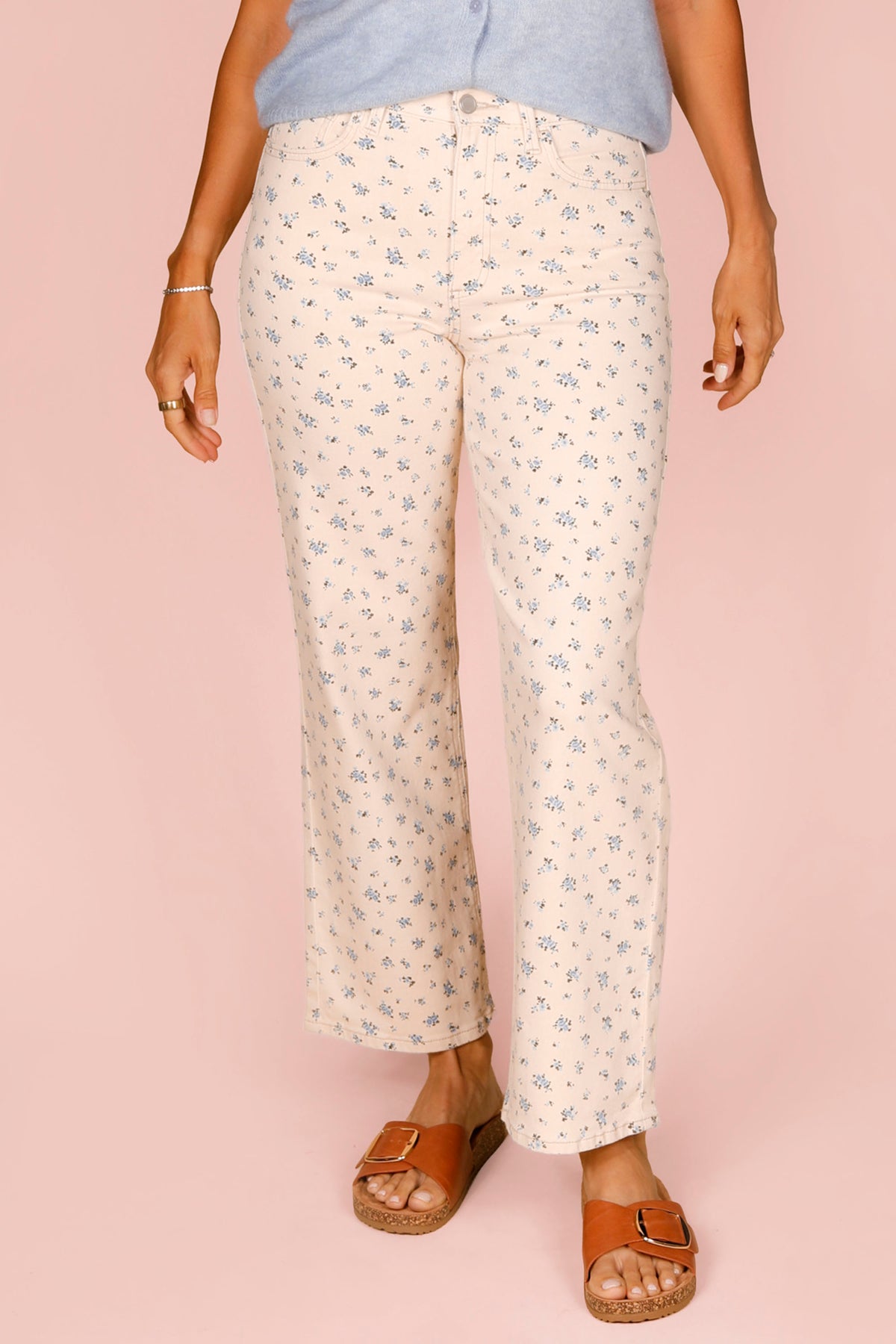 Floral Vintage Straight Leg Denim