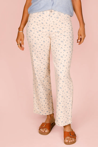 Floral Vintage Straight Leg Denim