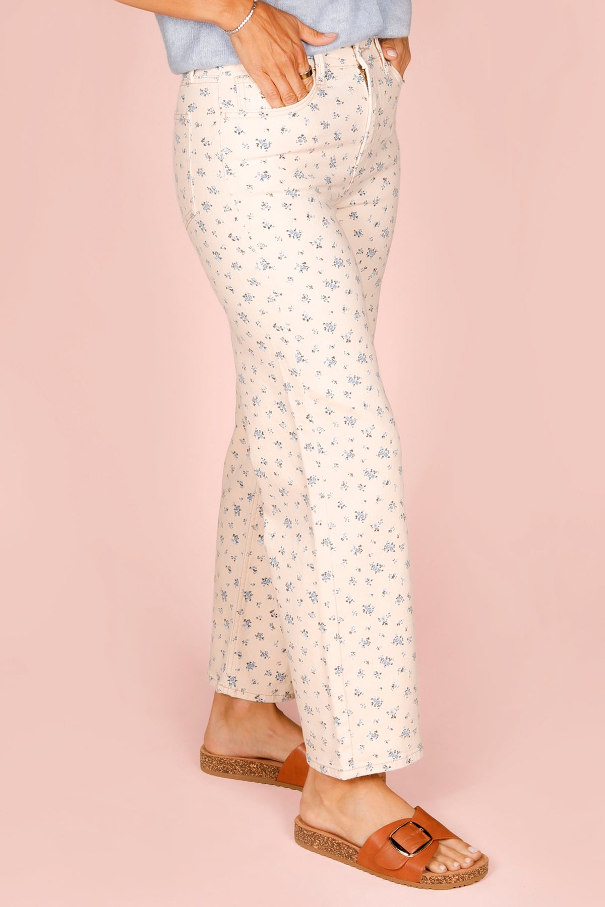 Floral Vintage Straight Leg Denim