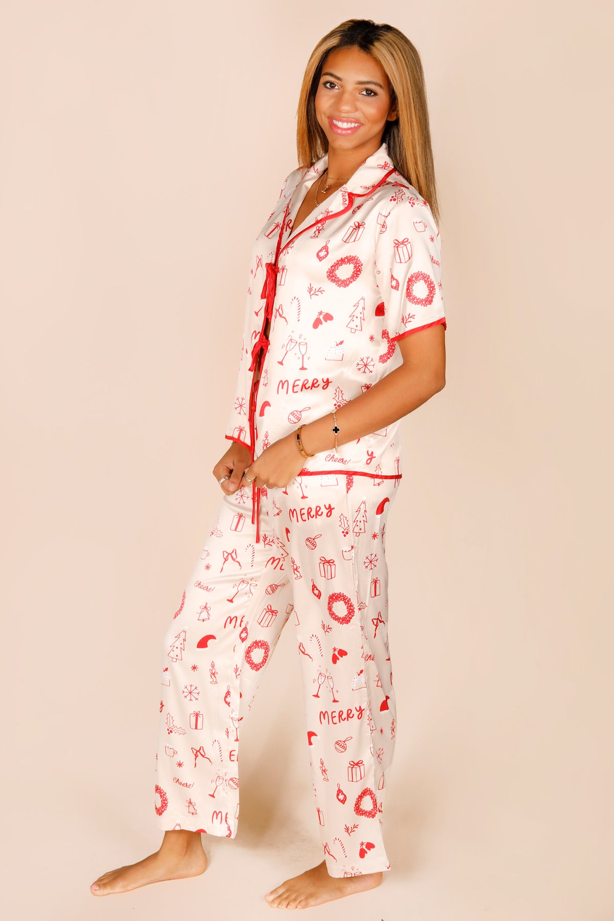 Christmas Print Pajama Set - FINAL SALE