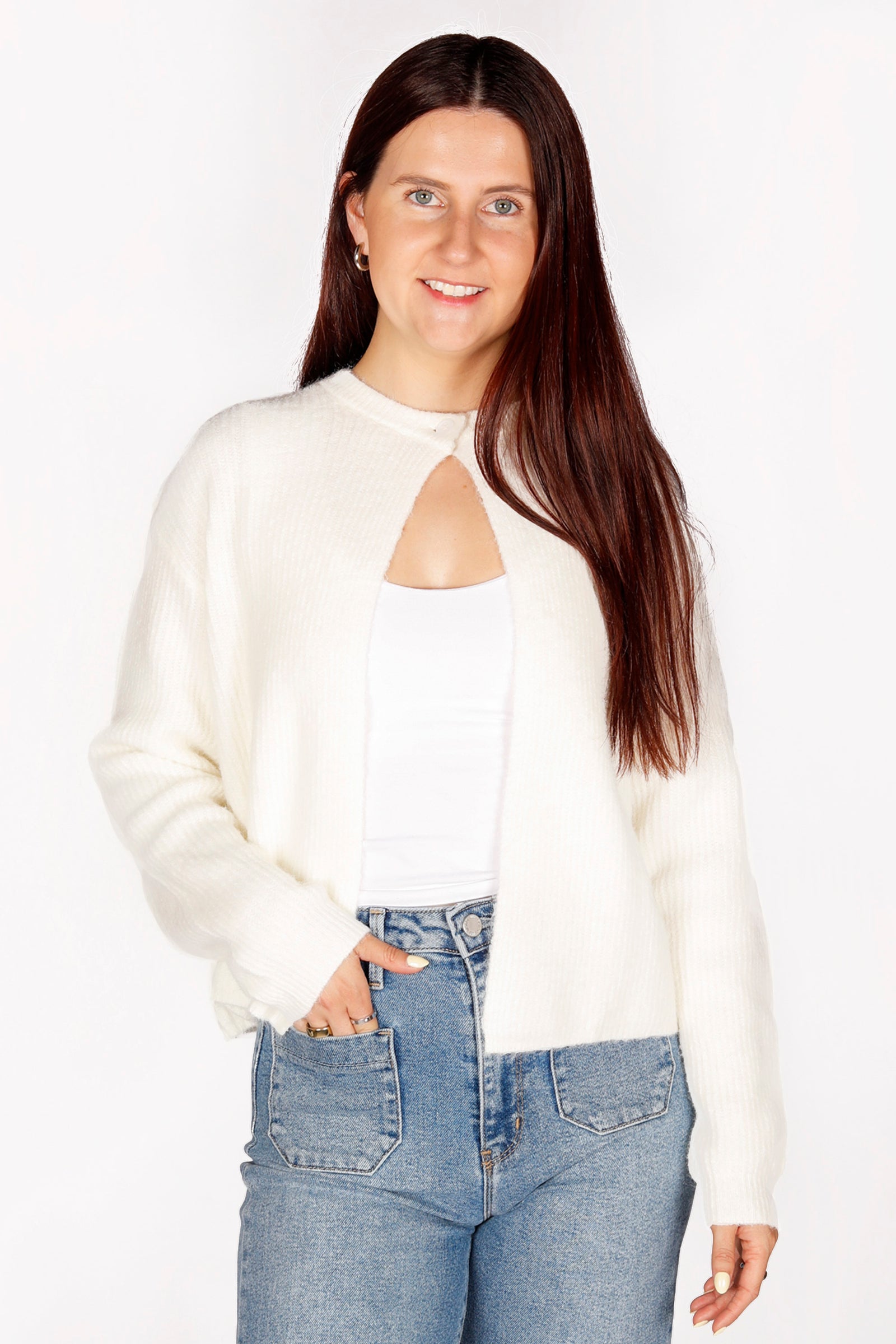 Caroline White Cardigan