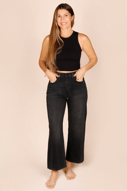 Noah Washed Black Barrel Denim