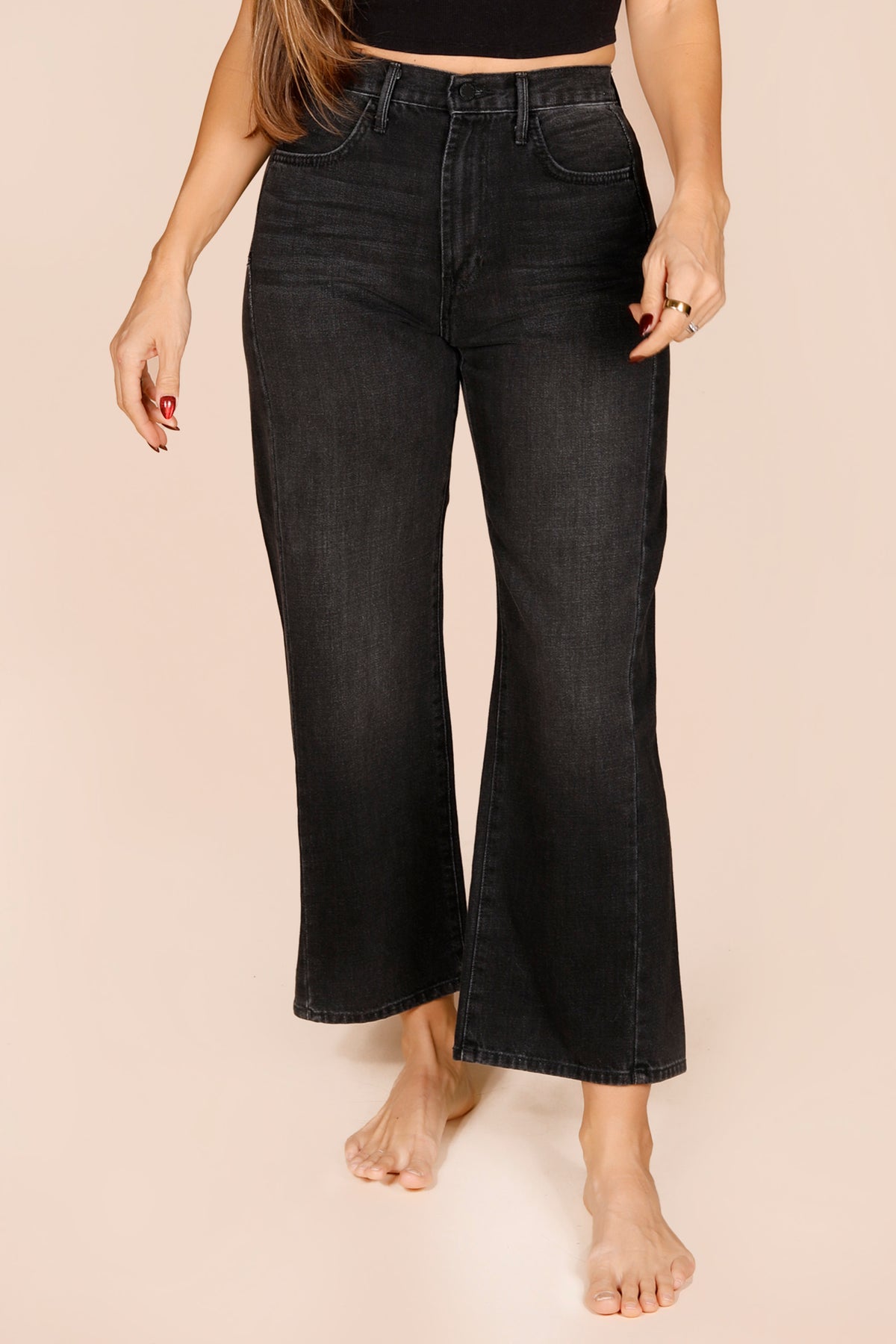 Noah Washed Black Barrel Denim