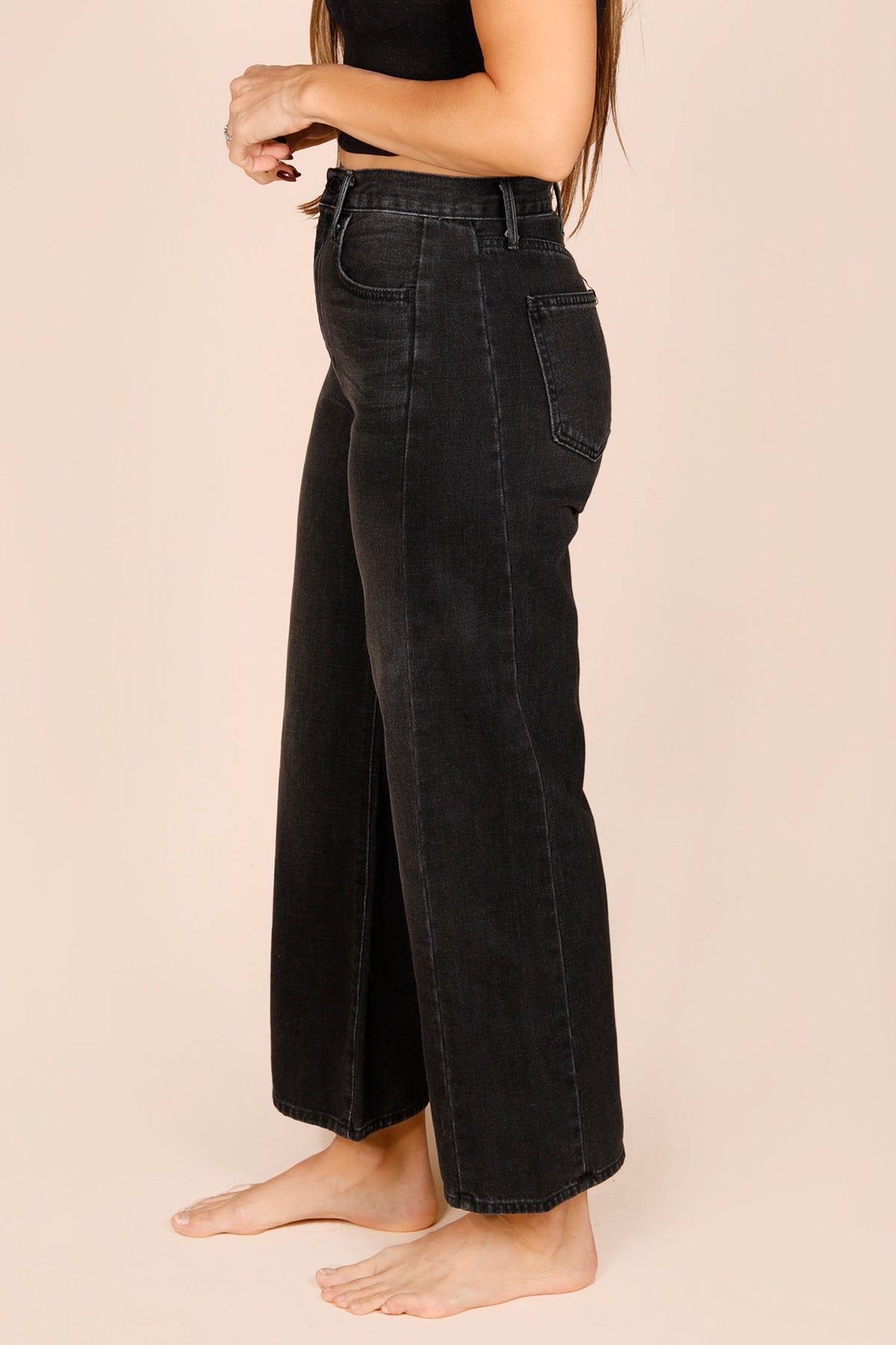 Noah Washed Black Barrel Denim