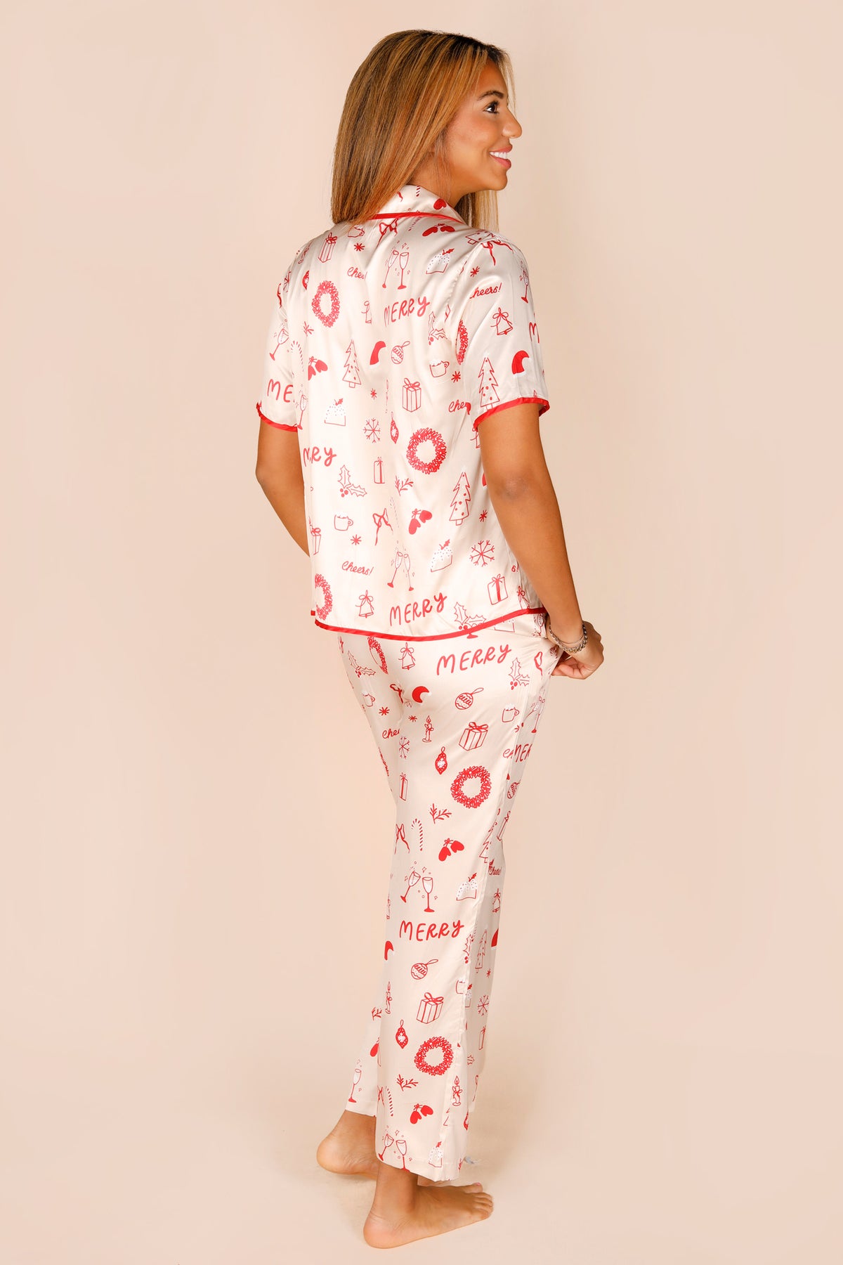 Christmas Print Pajama Set - FINAL SALE
