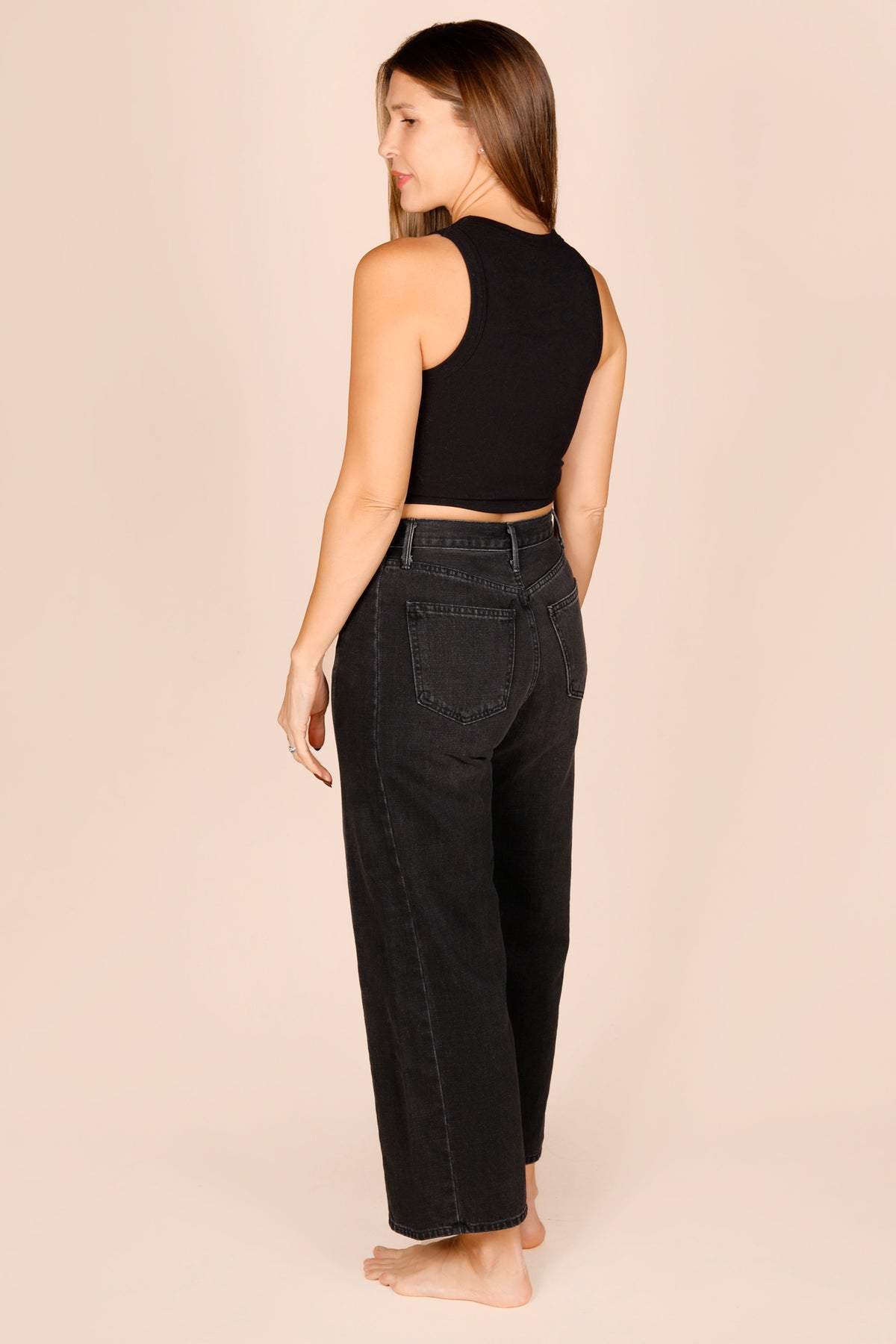Noah Washed Black Barrel Denim