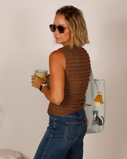 Allison Brown Ruched Tank - FINAL SALE