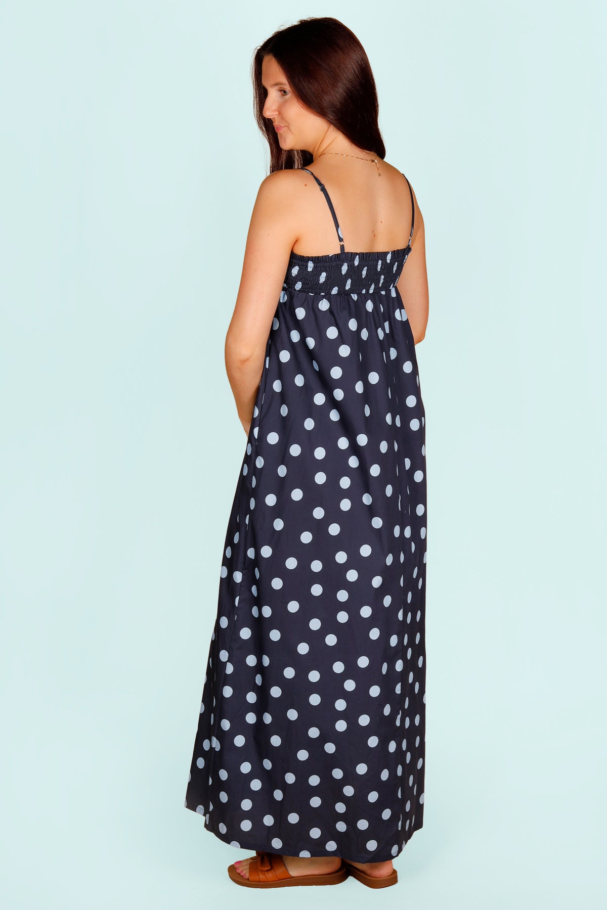 Midnight Polka Maxi Dress