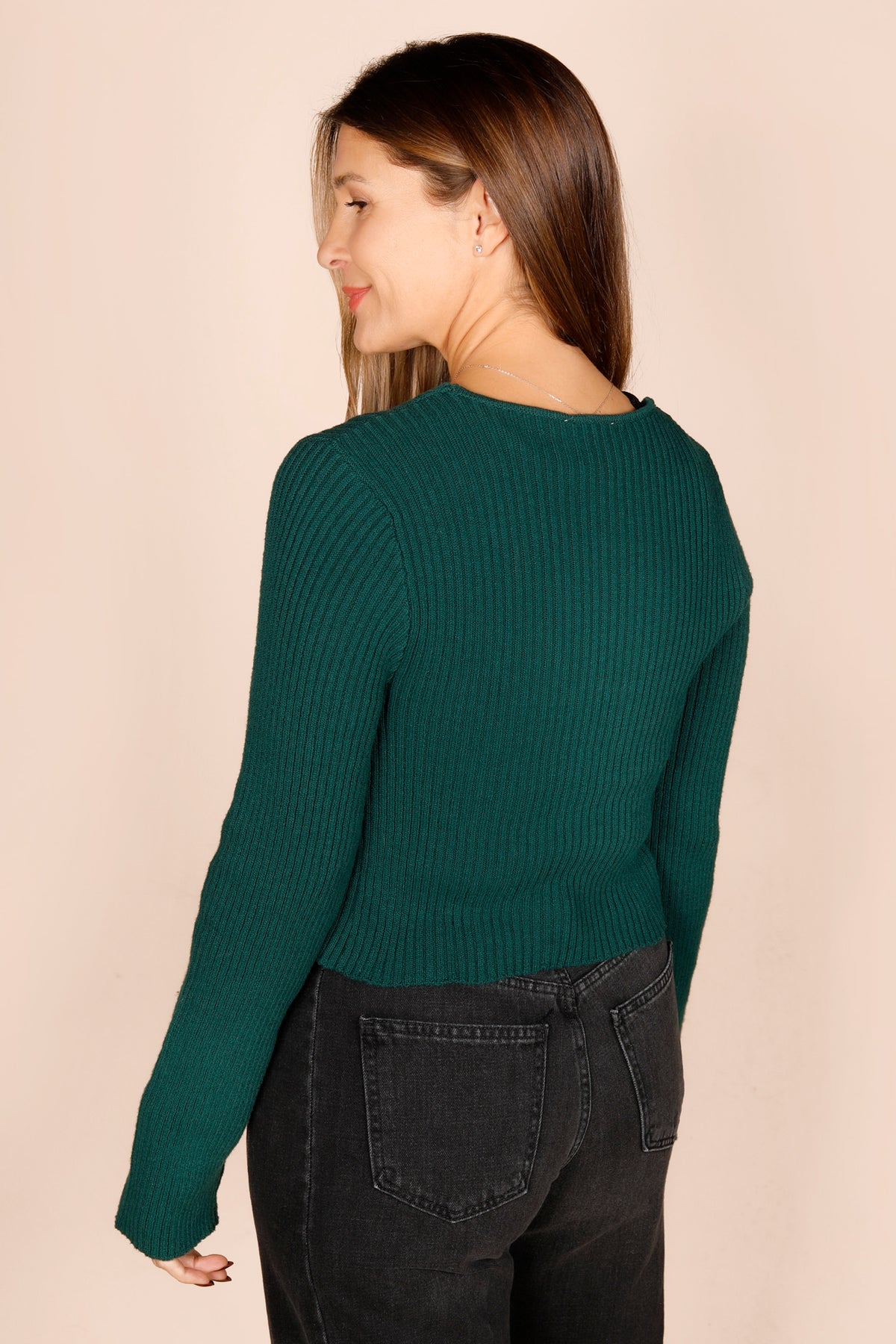 Emma Emerald Tie Top - FINAL SALE