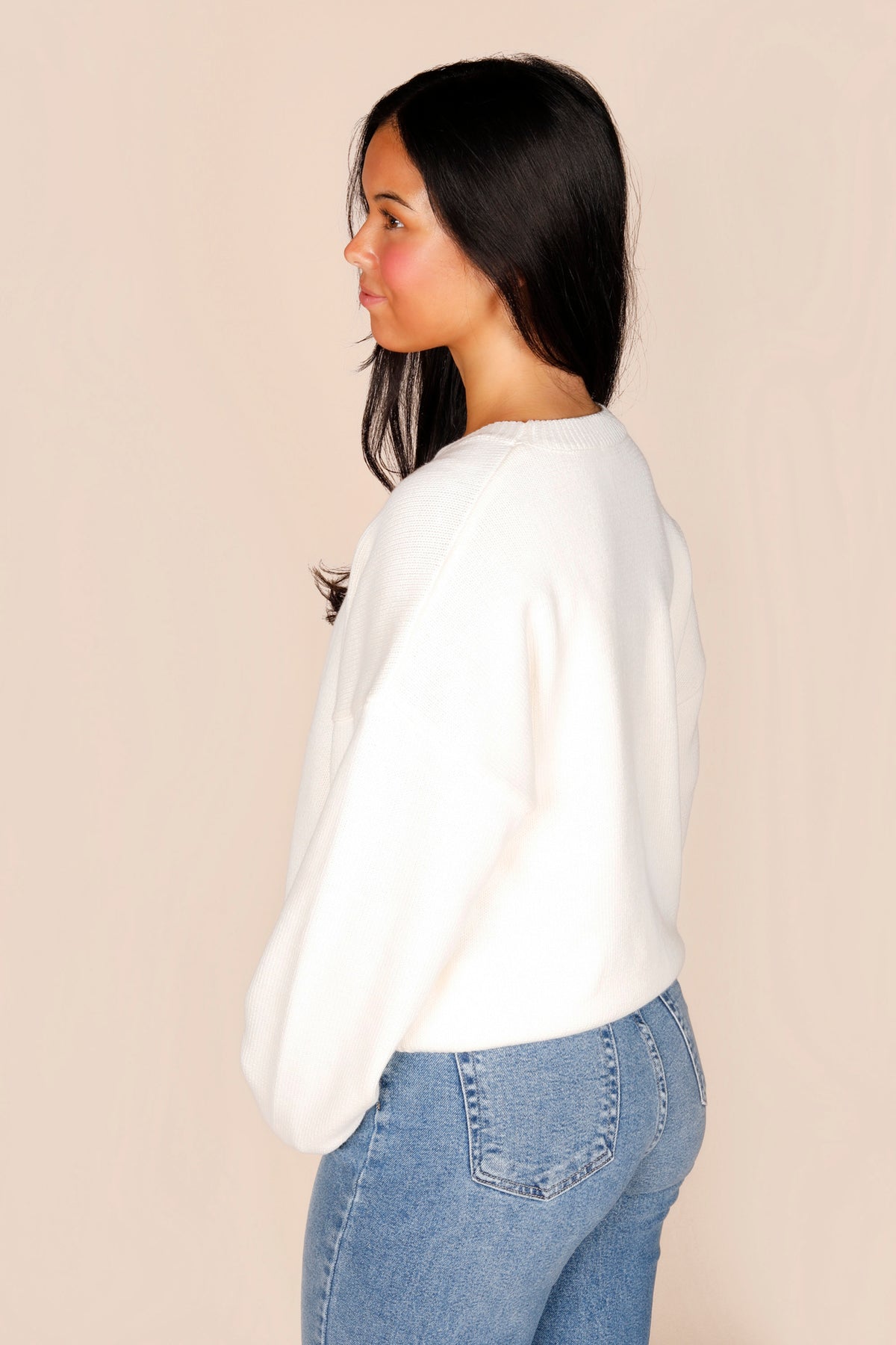 Ivory Tree & Bow Sweater - FINAL SALE