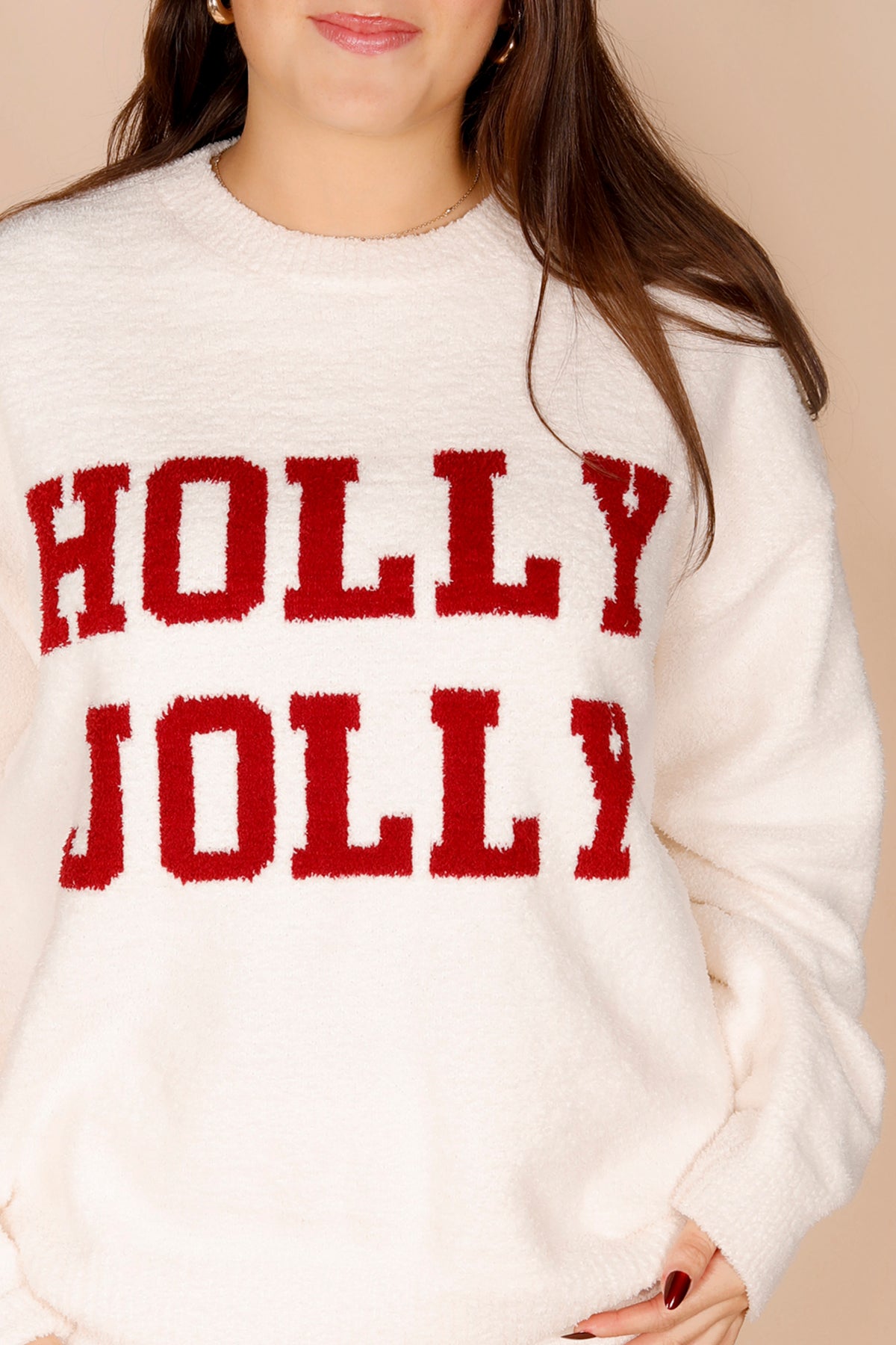 Holly Jolly Plush Knit Top
