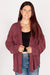 Nina Cherry Waffle Knit Shacket