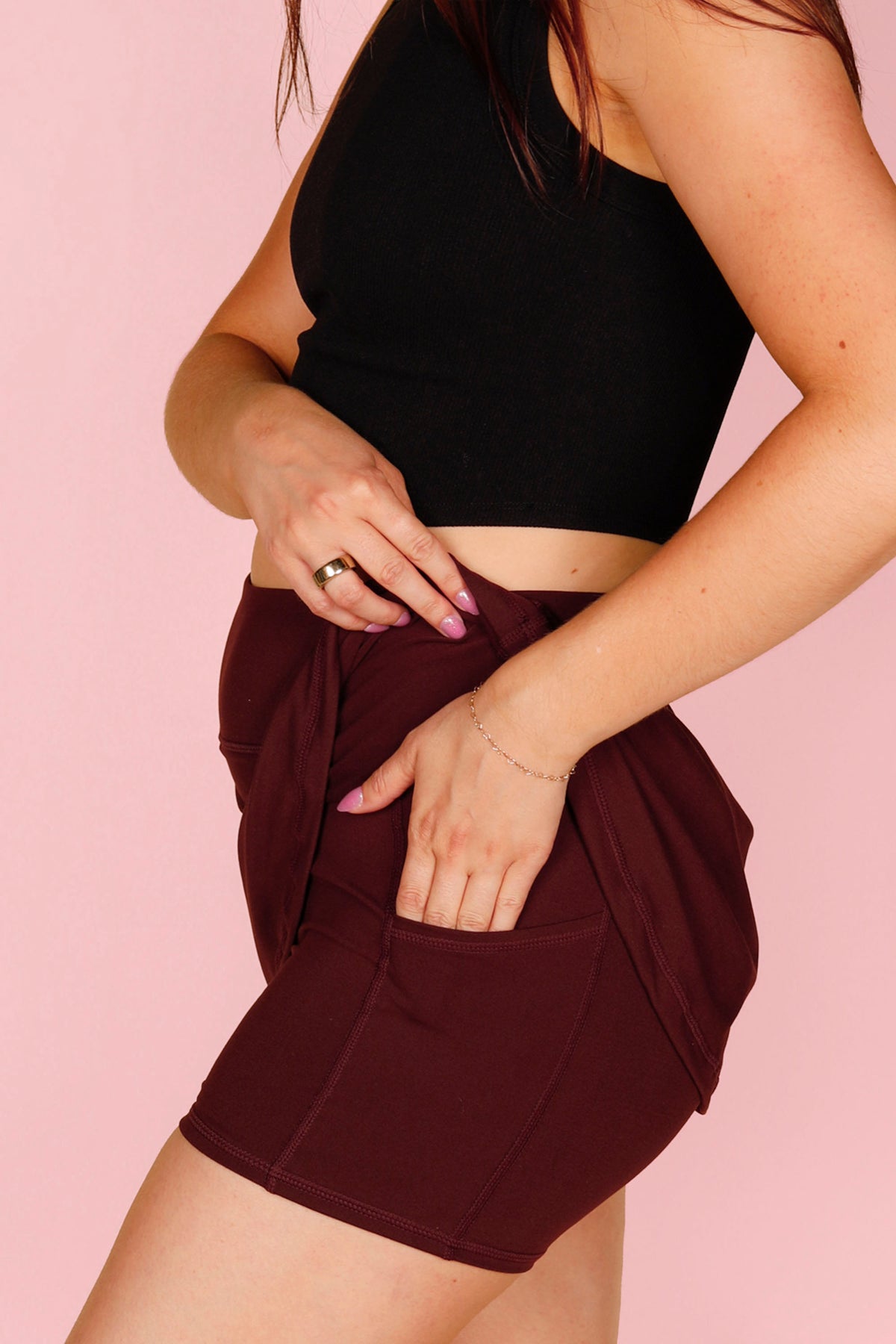 Tyler Dark Cherry Active Skort - FINAL SALE