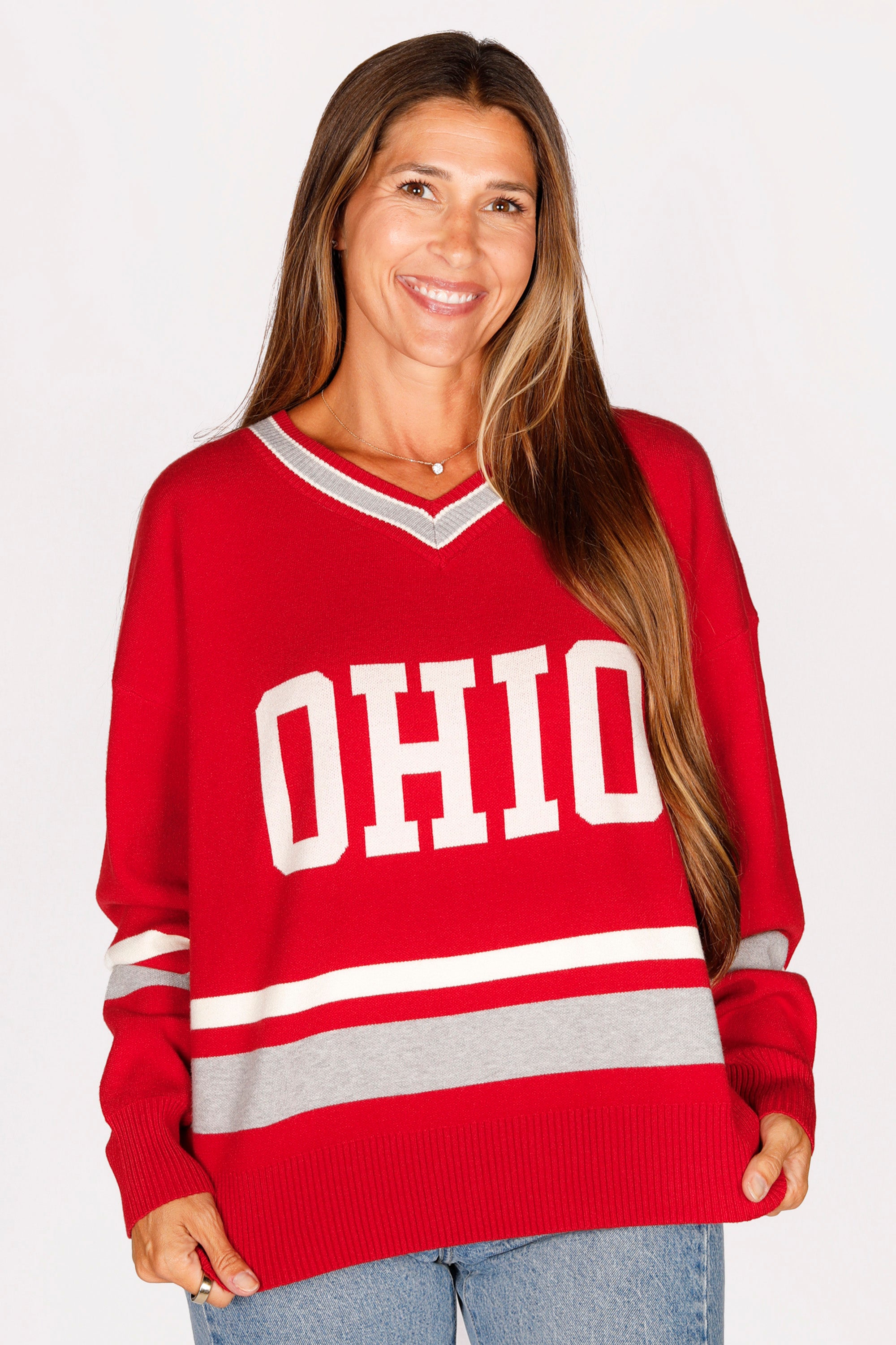 Ohio Red Varsity Sweater