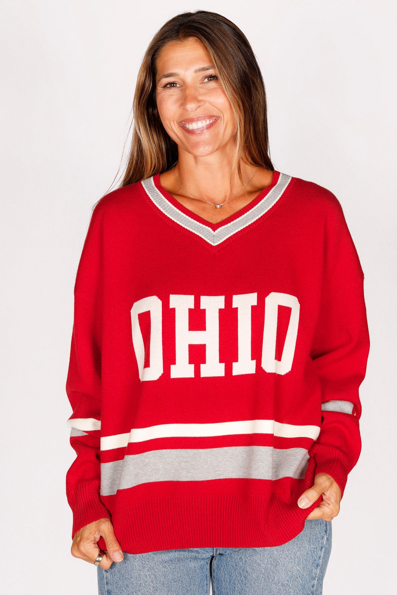 Ohio Red Varsity Sweater