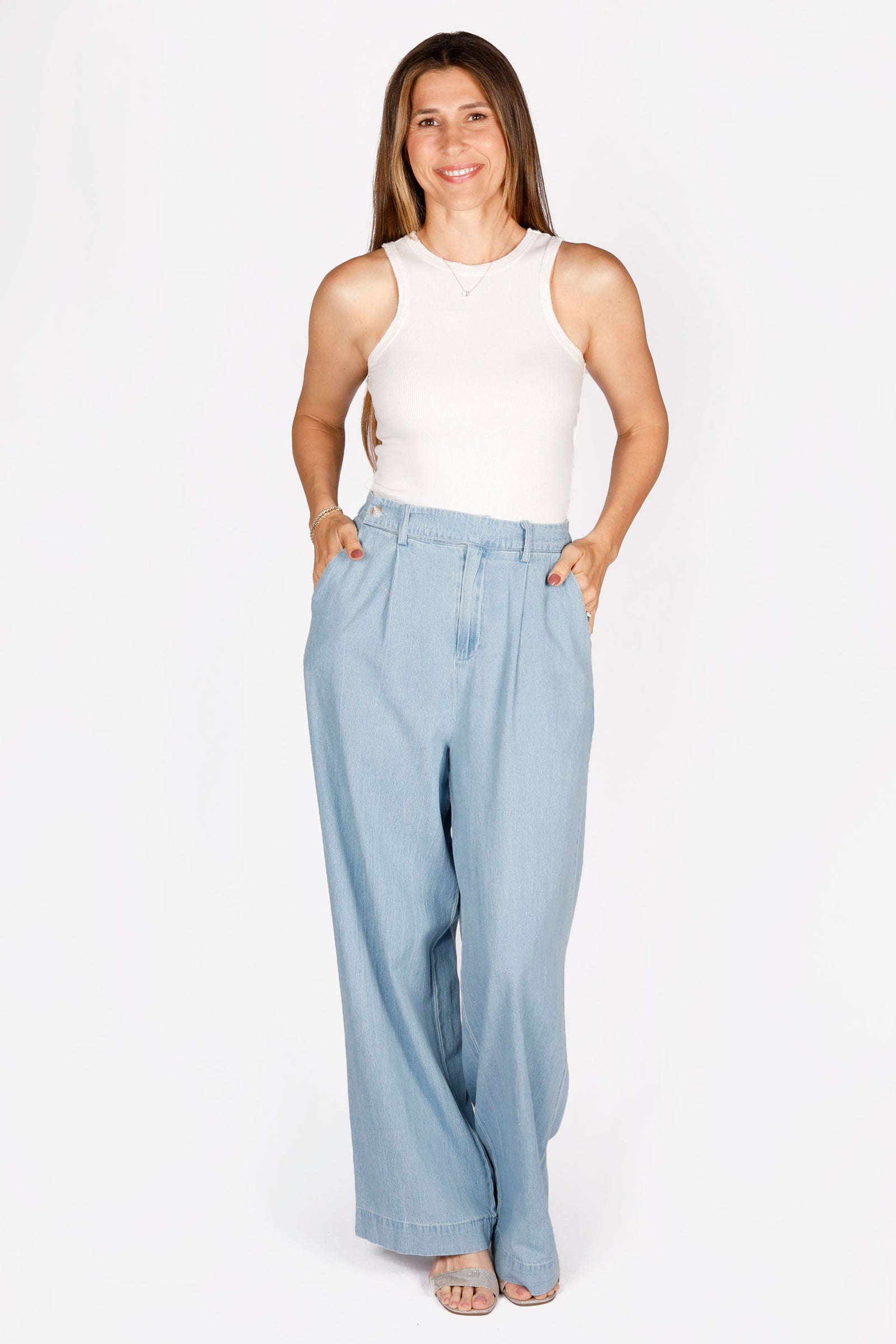 Nora Denim Palazzo Pant - FINAL SALE