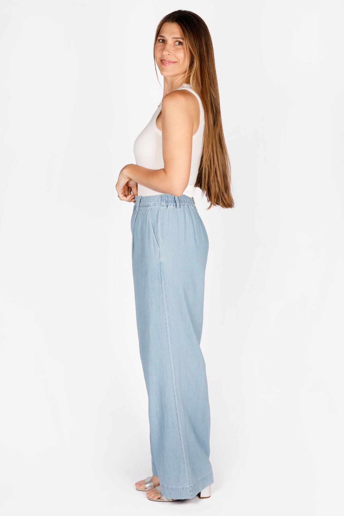 Nora Denim Palazzo Pant - FINAL SALE