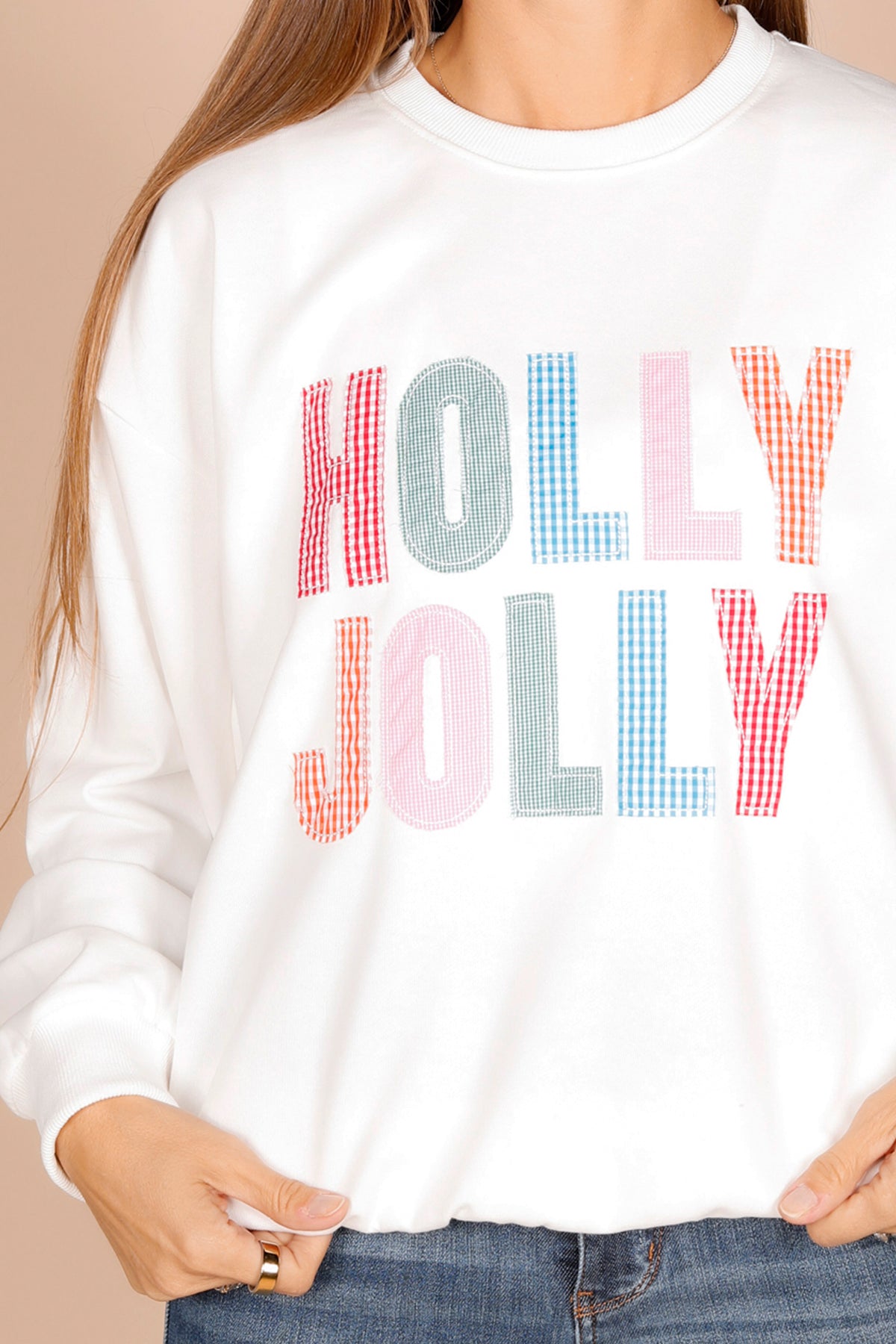 Holly Jolly Patchwork Sweatshirt