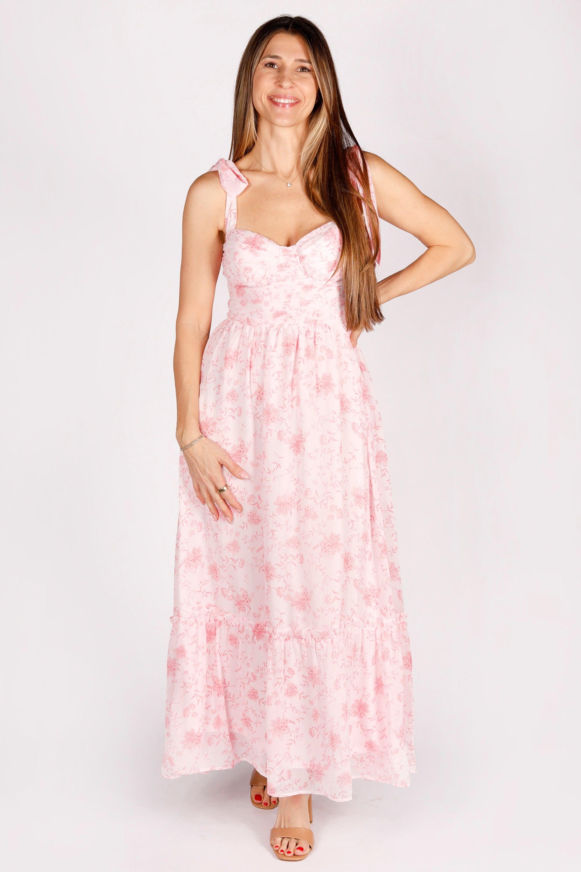 Floral Sweetheart Midi Dress